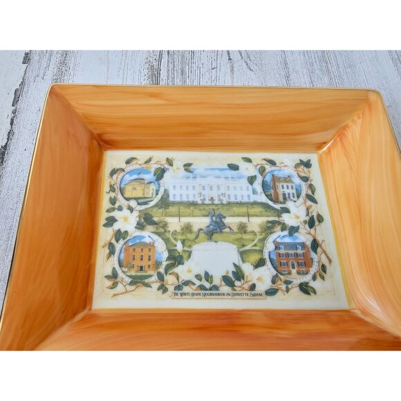 Limoges White House neighborhood tray porcelain historical association new Lafay - Picture 2 of 8